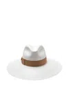 Borsalino Sophie Wide-brim Panama Hat In White