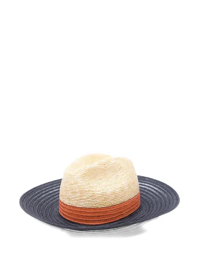 Borsalino Straw-band Hat In Multi