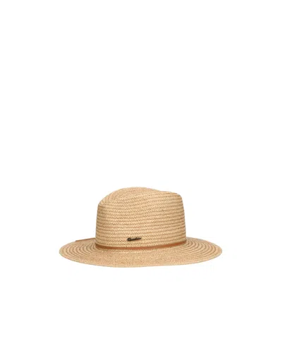 Borsalino Straw Fedora Hat