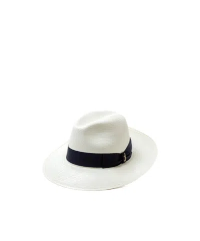 Borsalino Straw Hat In White