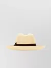 BORSALINO STRAW HAT WITH WIDE BRIM AND INDENTED CROWN