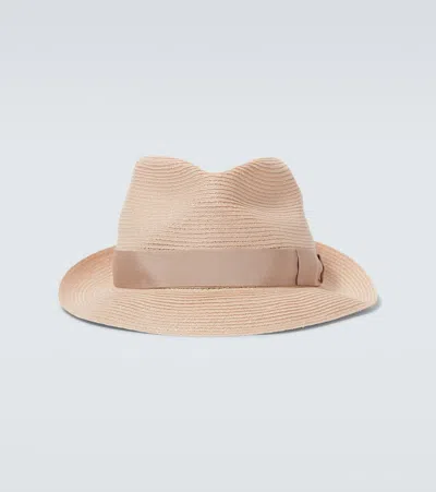 Borsalino Hut Aus Stroh In Beige