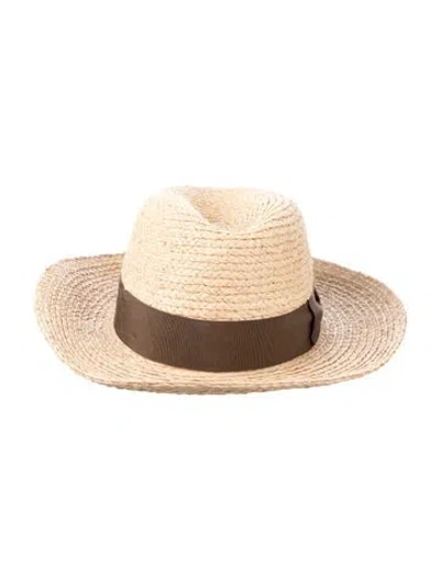 Pre-owned Borsalino Straw Sun Hat In Neutrals