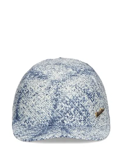Borsalino Timothee Denim-effect Baseball Cap In Blue