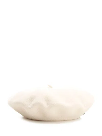 Borsalino Unlined Wool Beret In Neutral