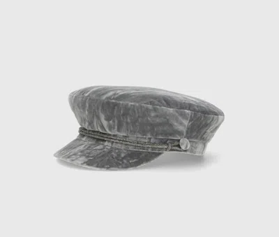 Borsalino Velvet Brest Cap In Grey