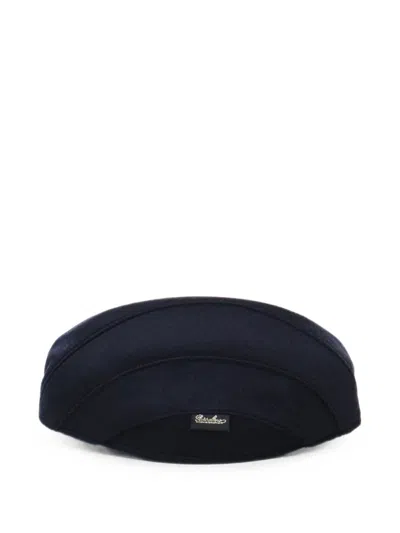 Borsalino Vincenzo Cashmere Flat Cap In Blue