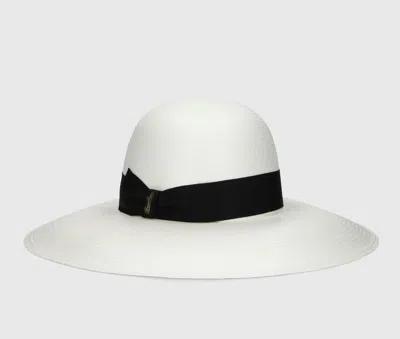 Borsalino Violet Panama 草帽 In White