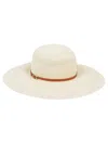 Borsalino Wide Brim Straw Hat With Woven Texture