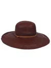 Borsalino Wide Brim Straw Hat With Leather Cord