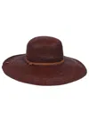 Borsalino Wide Brim Straw Hat With Leather Cord