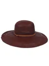 Borsalino Wide Brim Straw Hat With Leather Cord