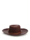 Borsalino Wide Brim Straw Hat With Leather Cord