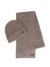 Borsalino Virgin Wool Beanie Set In Brown