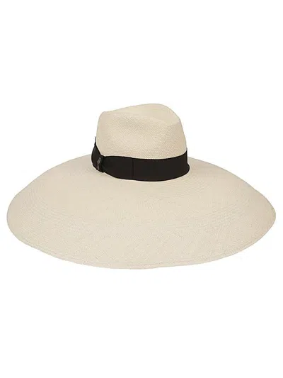 Borsalino Beige Virna Panama Hat