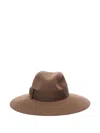 Borsalino Wide-brim Felt Hat In Brown
