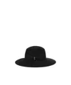 Borsalino Wide Brim Hat In Black
