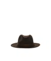 Borsalino Wide Brim Hat In Brown