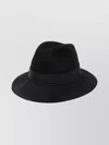 Borsalino Wide Brim Hat Featuring A Ribbon Band In Black