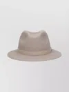 Borsalino Wide Brim Hat Grosgrain Ribbon In Gray