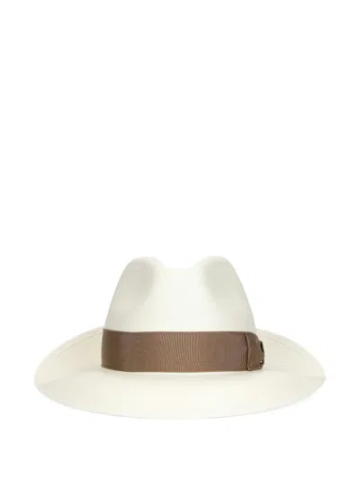 Borsalino Wide-brim Hat In Neutral
