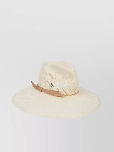 Borsalino Wide Brim Straw Hat With Gold Cord