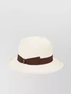 Borsalino Wide Brim Straw Hat With Pinched Crown