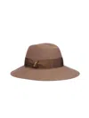 Borsalino Wide-brimmed Claudette Felt Hat With Logo Band In Brown