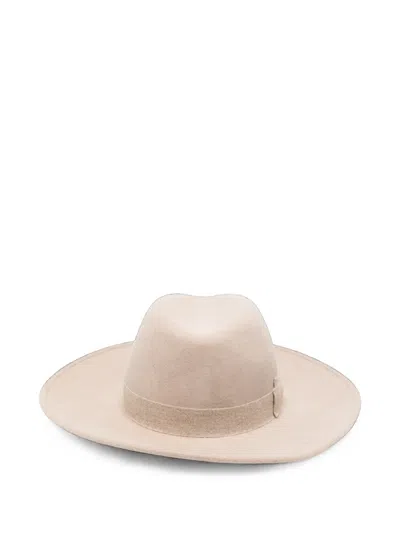 Borsalino Wide-brim Fedora Hat In Neutral