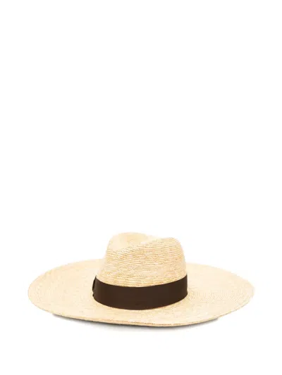 Borsalino Wide-brim Straw Hat In Neutral