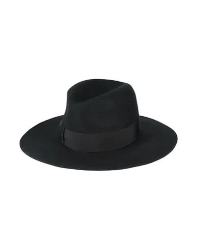 Borsalino Woman Hat Black Size 7 Wool