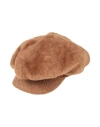 Borsalino Woman Hat Camel Size 7 Alpaca Wool, Virgin Wool In Beige