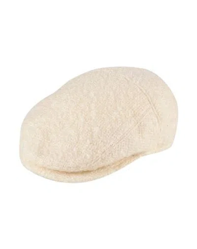 Borsalino Woman Hat Ivory Size 7 Mohair Wool, Wool, Polyamide In White
