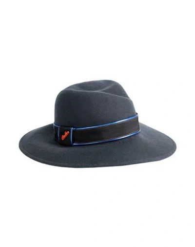 Borsalino Woman Hat Lead Size L Wool In Grey