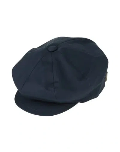 Borsalino Woman Hat Midnight Blue Size 7 ⅛ Cotton, Polyurethane, Elastane