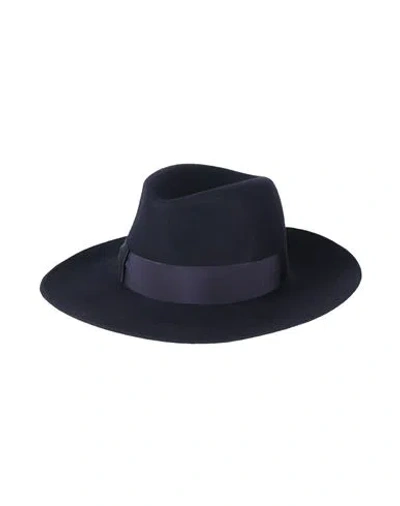 BORSALINO BORSALINO WOMAN HAT MIDNIGHT BLUE SIZE 7 ⅛ WOOL