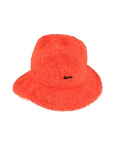 Borsalino Woman Hat Orange Size L Polyamide, Polyester