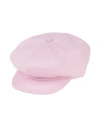 Borsalino Woman Hat Pink Size 7 ⅜ Cotton, Polyurethane, Elastane In Pink