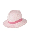 Borsalino Woman Hat Pink Size L Paper Yarn
