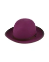 Borsalino Woman Hat Purple Size L Wool In Purple