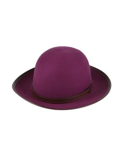 Borsalino Woman Hat Purple Size L Wool