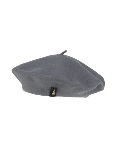 Borsalino Woman Hat Slate Blue Size Onesize Wool In Orange