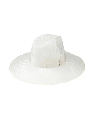 Borsalino Woman Hat White Size M Straw In Neutral