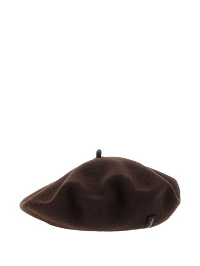 Borsalino Women Dark Brown Solid Beret Hat