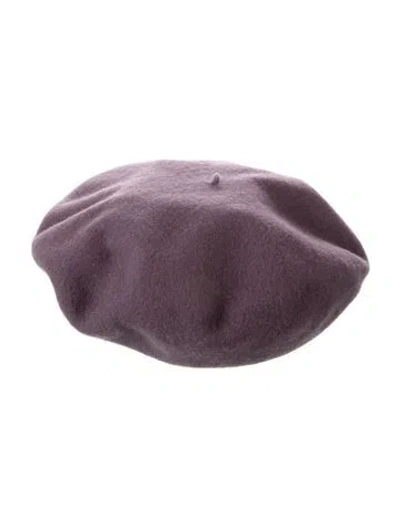 Pre-owned Borsalino Women's Purple Wool  Beret Hat