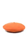 Borsalino Wool Basque Beret In Orange