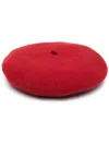 Borsalino Soft Textured Wool Knit Basque Hat In Red