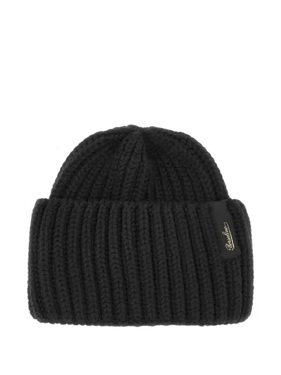 Borsalino Wool Beanie Hat In Black