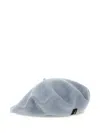 Borsalino Grey Basque Solid Beret Hat In Blue