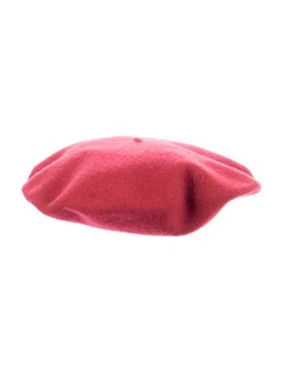 Pre-owned Borsalino Wool Beret Hat In Red
